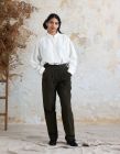 white dandy linen blouse